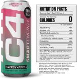 C4 Smart Energy Drink - Sugar Free Performance Fuel & Nootropic Brain Booster, Coffee Substitute or Alternative | Peach Mango Nectar 16 Oz - 12 Pack - Image 3